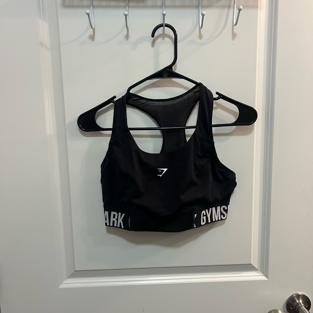 *Gymshark Essential Racer Back Black Sports Bra Women’s Athletic Fitness Size S